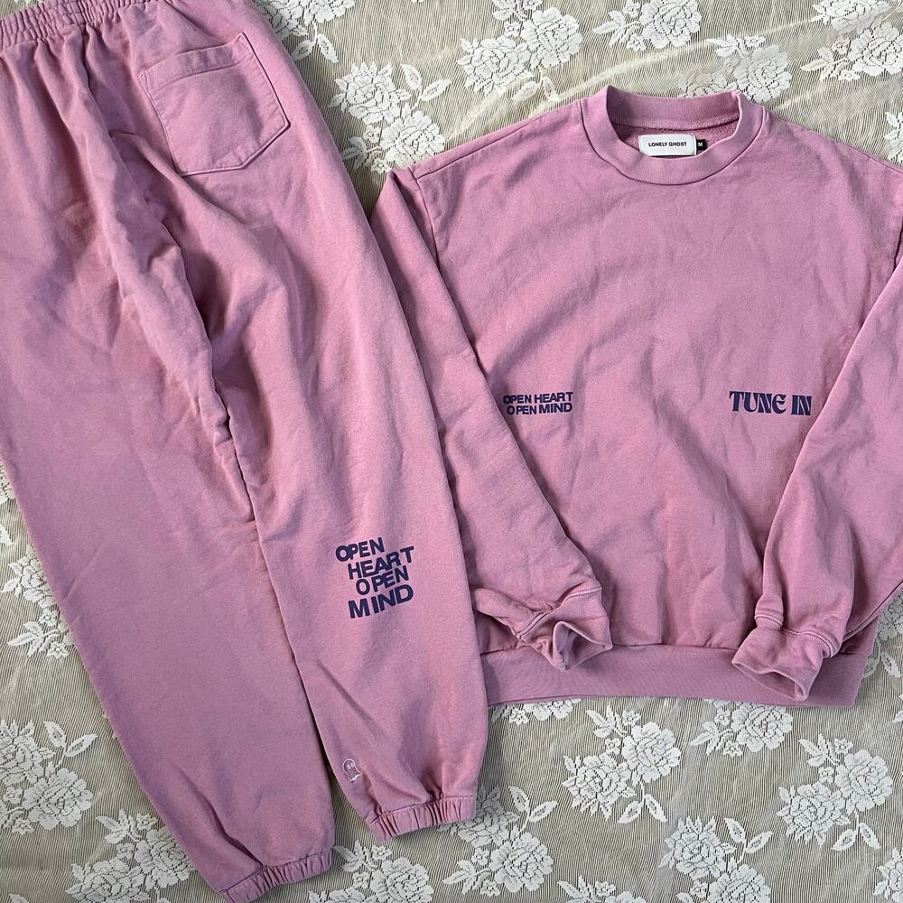 Lonely Ghost Pink “You Are Here” Sweat Set Size S/M - Picture 6 of 6